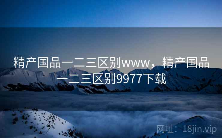 精产国品一二三区别www，精产国品一二三区别9977下载