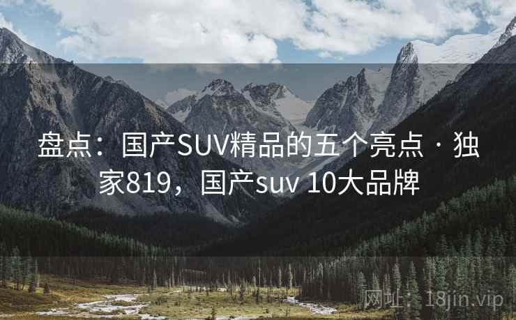 盘点：国产SUV精品的五个亮点 · 独家819，国产suv 10大品牌