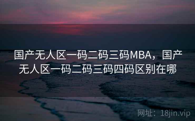 国产无人区一码二码三码MBA，国产无人区一码二码三码四码区别在哪